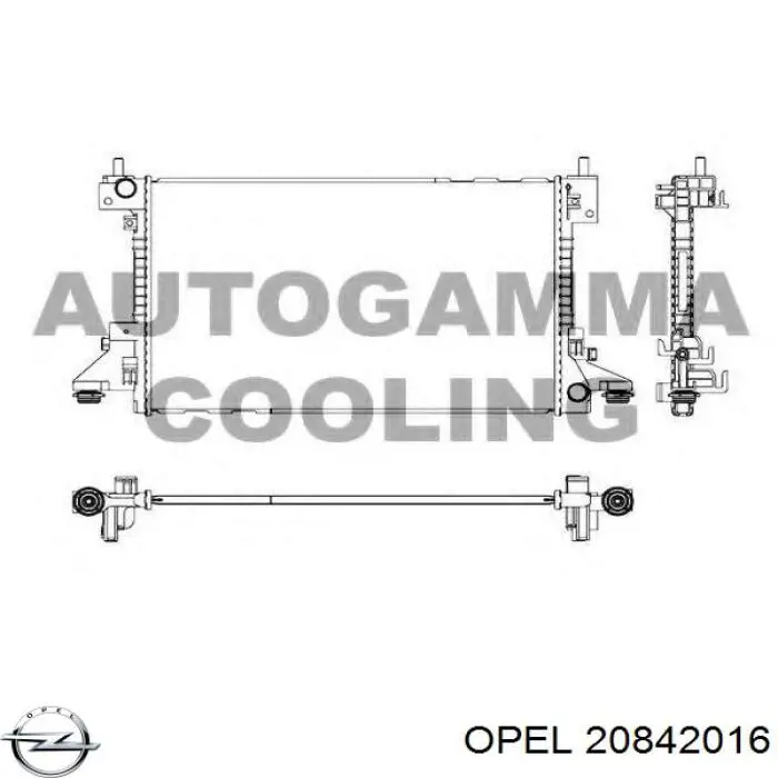 Радиатор охлаждения двигателя Opel 20842016 цена, от 85.36 USD