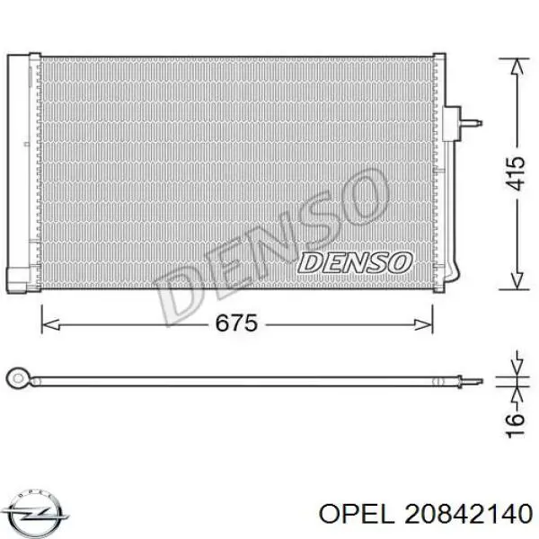 20842140 Opel vaporizador de aparelho de ar condicionado