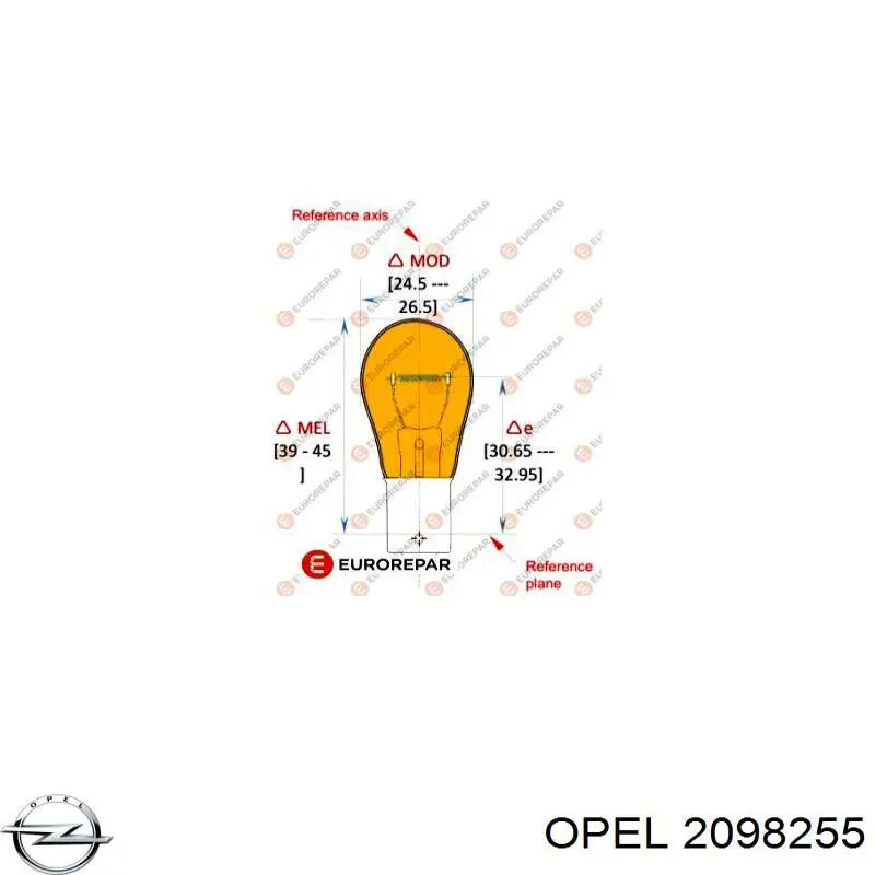 Купить 2098255 Opel Лампочка