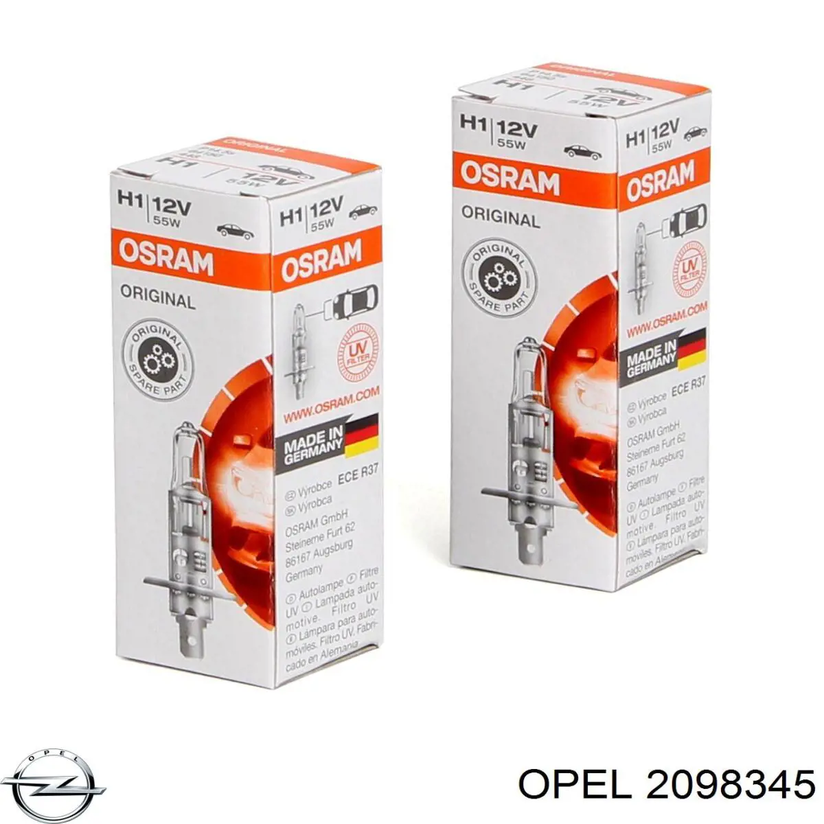 Лампочка 2098345 Opel