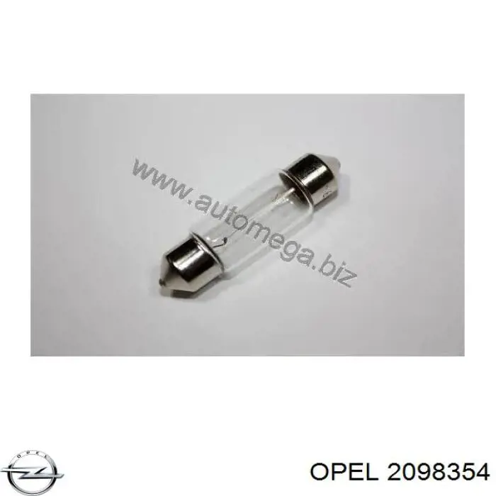 Лампочка фонаря подсветки заднего номерного знака Opel 2098354
