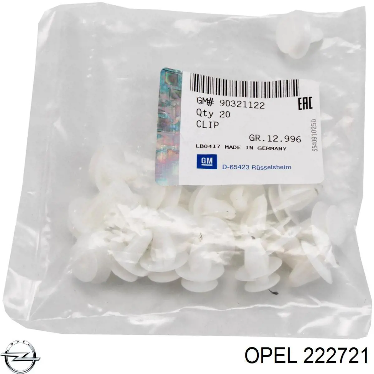 Купить 222721 Opel Буксировочный крюк