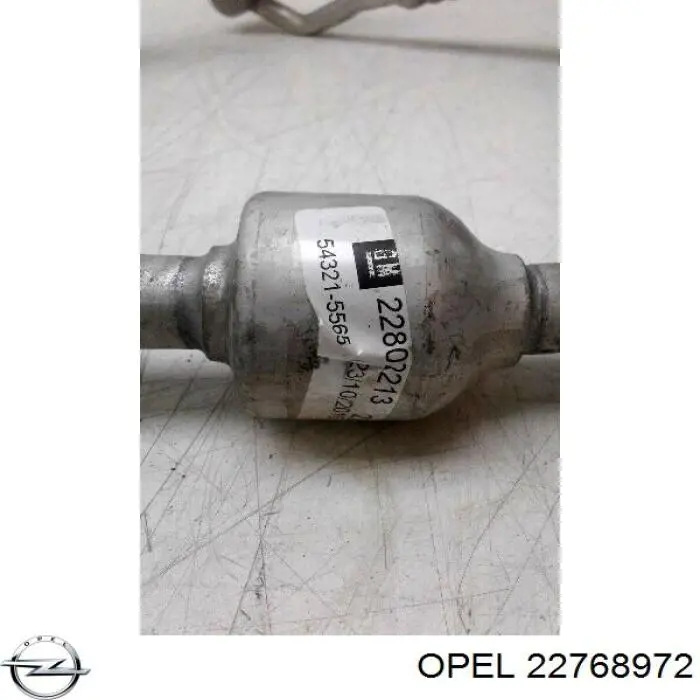 22768972 Opel mangueira de aparelho de ar condicionado, desde o radiador até o vaporizador