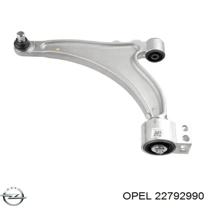 22792990 Opel braço oscilante inferior esquerdo de suspensão dianteira