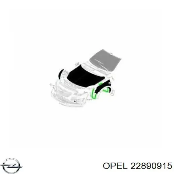 Купить 22890915 Opel Подкрылок передний левый