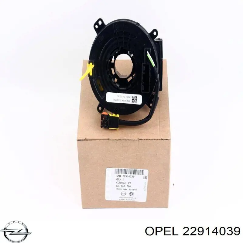 22914039 Opel кольцо airbag контактное, шлейф руля