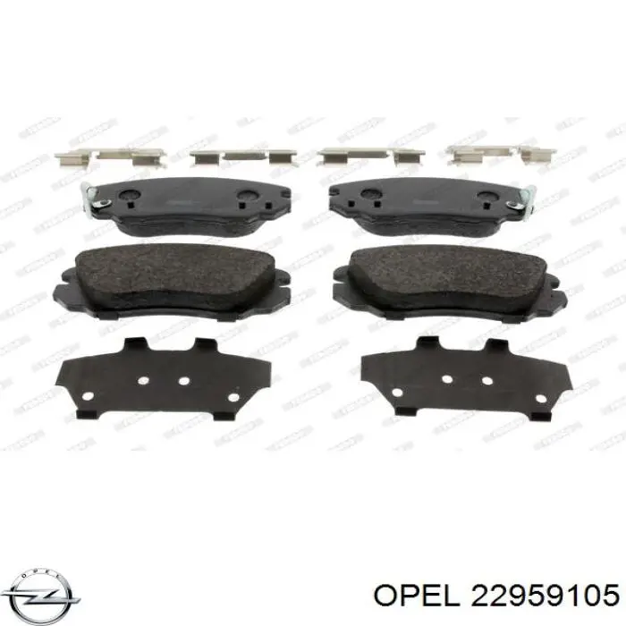 Тормозные колодки Opel 22959105