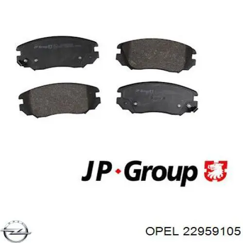 Купить 22959105 Opel Колодки тормозные
