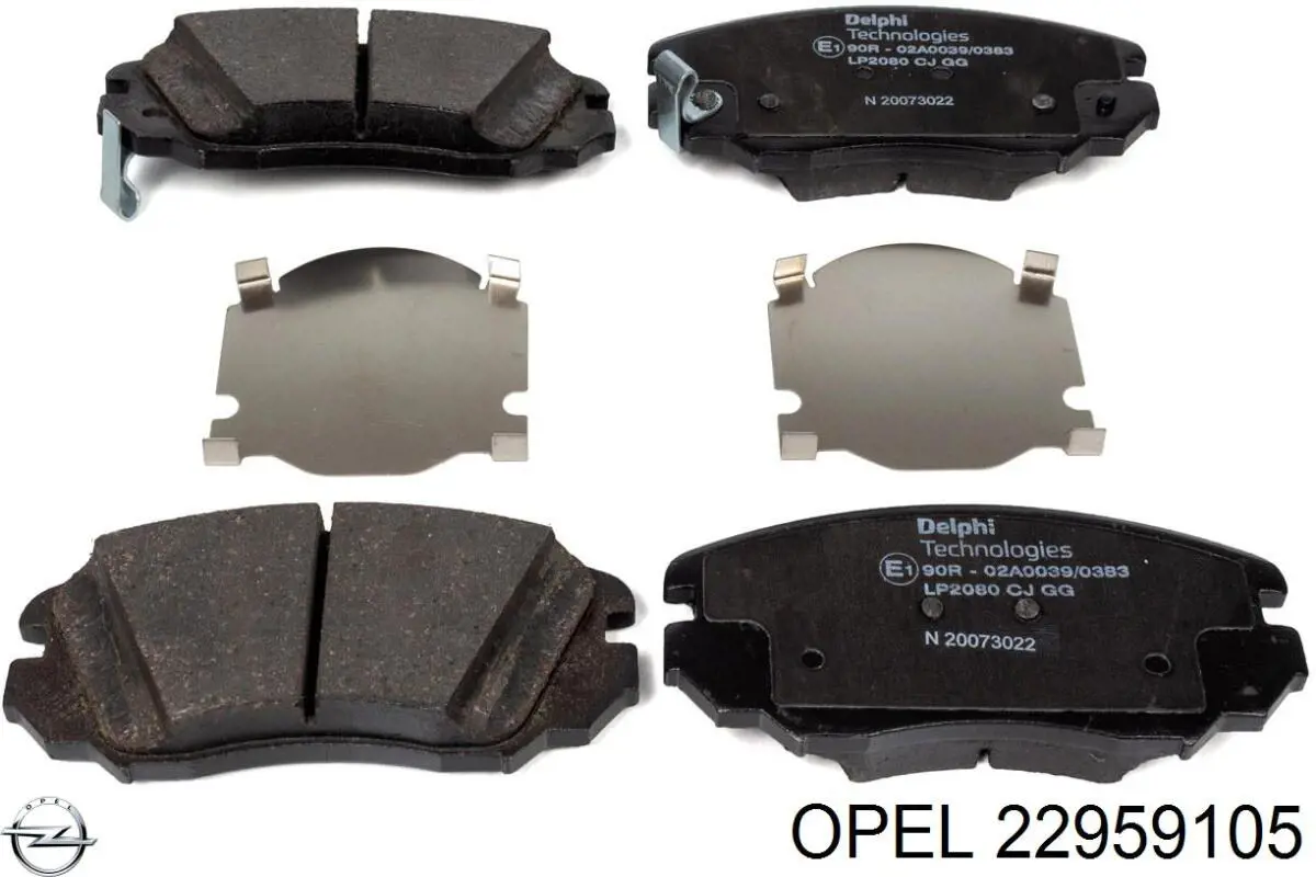 22959105 Opel Колодки передние
