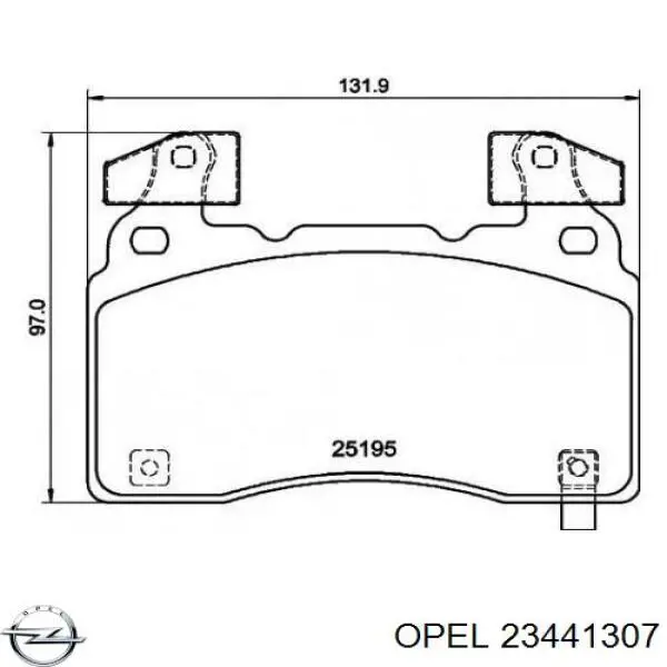 23441307 Opel Колодки передние