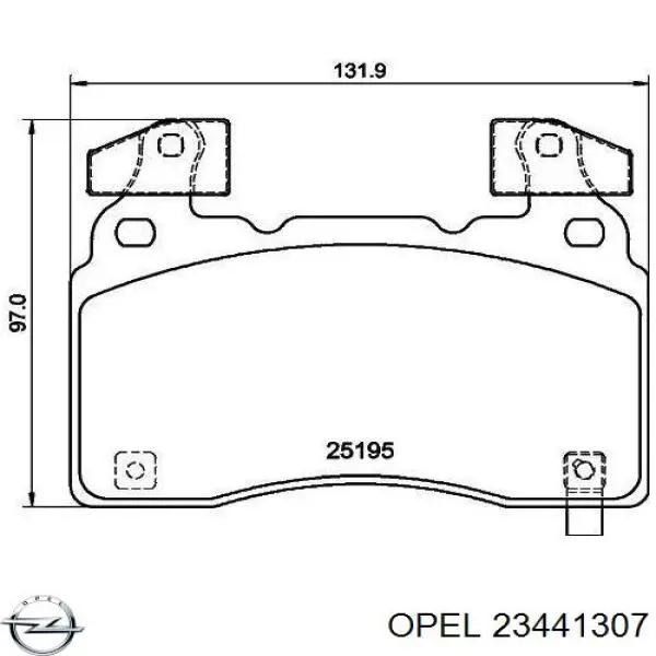 23441307 Opel sapatas do freio dianteiras de disco