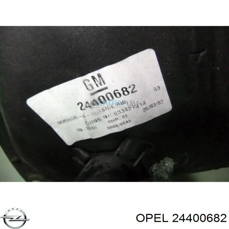 Наружное зеркало правое Opel 24400682 цена, от 35.47 USD