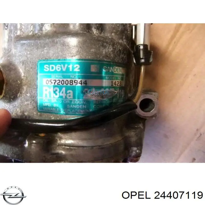 Компрессор кондиционера 6854027 Opel