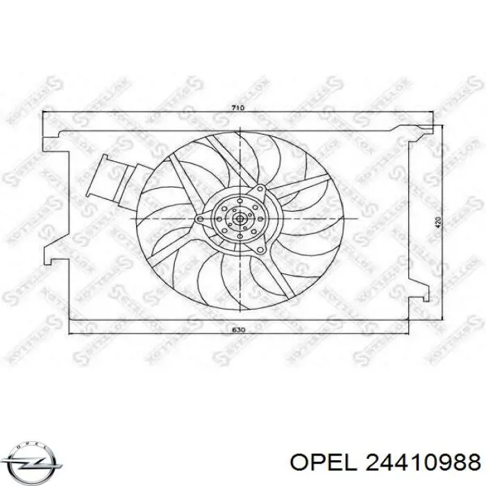 Электровентилятор охлаждения в сборе Opel 24410988 цена, от 65.43 USD