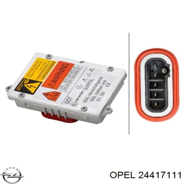 Блок розжига (ксенон) Opel 24417111 цена, от 43.95 USD