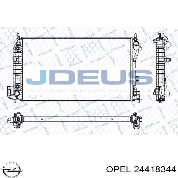 Радиатор охлаждения Opel 24418344