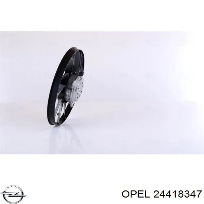 Купить 24418347 Opel Электровентилятор охлаждения в сборе (мотор+крыльчатка) левый