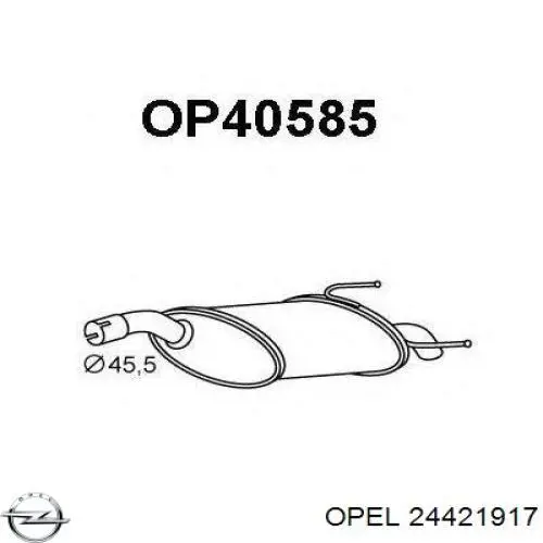 Глушитель, задняя часть Opel 24421917
