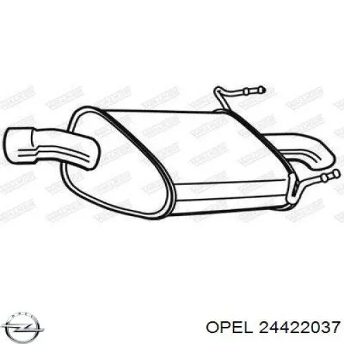 Выхлоп задний Opel 24422037 цена, от 78.05 USD