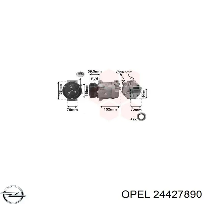 Компрессор системы кондиционирования Opel 24427890 цена, от 126.69 USD
