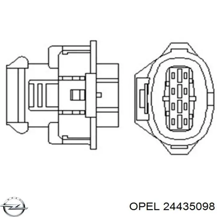 24435098 Opel sonda lambda, sensor de oxigênio depois de catalisador
