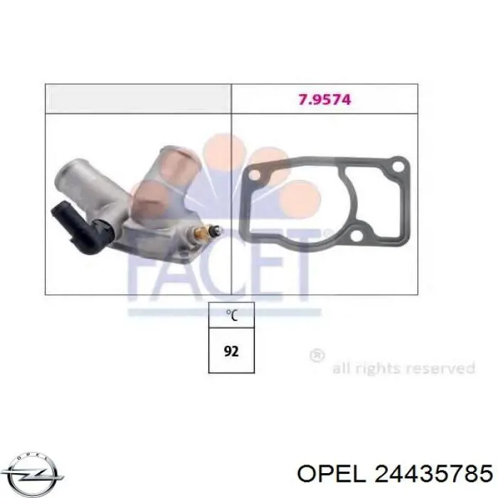 Купить 24435785 Opel Автомобильный термостат