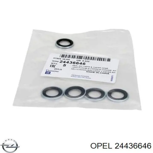 24436646 Opel кольцо уплотнительное шланга компрессора обратного