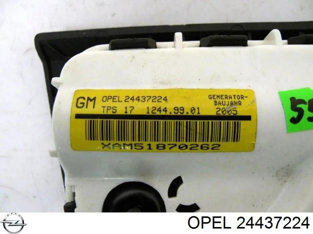 24437224 Opel cinto de segurança (airbag de encosto do assento esquerdo)