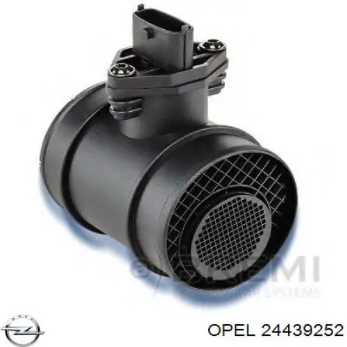 24439252 Opel sensor de fluxo (consumo de ar, medidor de consumo M.A.F. - (Mass Airflow))