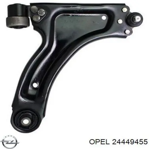 24449455 Opel braço oscilante inferior direito de suspensão dianteira