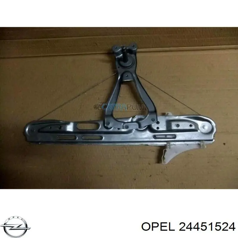 24451524 Opel mecanismo de acionamento de vidro da porta traseira esquerda