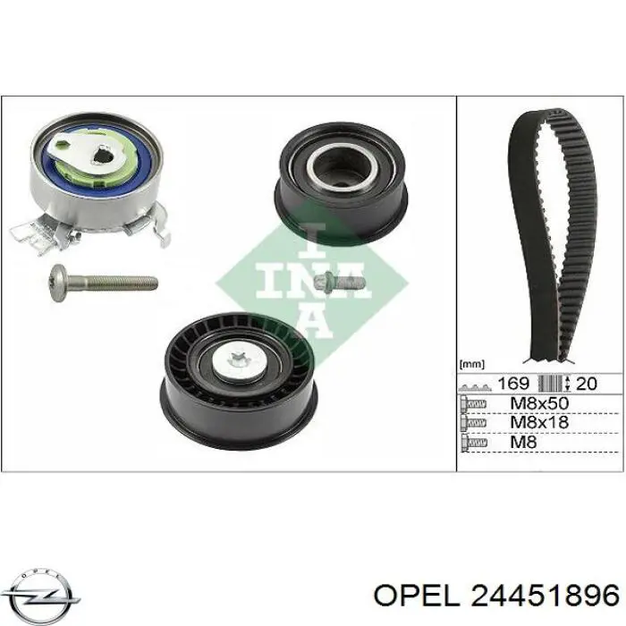 Ремень ГРМ 24451896 Opel