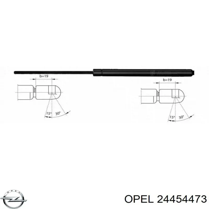 Купить 24454473 Opel Амортизатор под капот