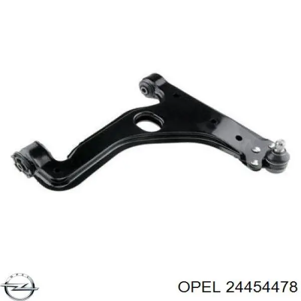 24454478 Opel braço oscilante inferior direito de suspensão dianteira