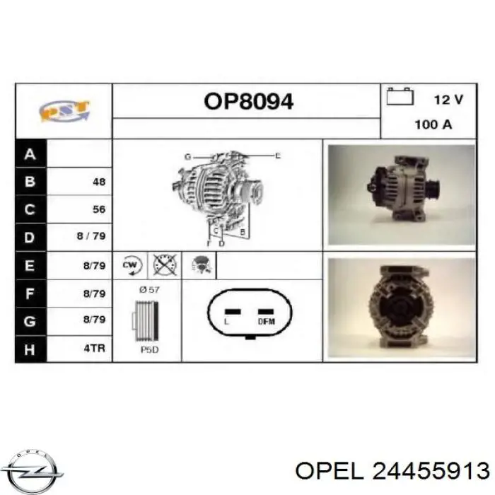 24455913 Opel gerador