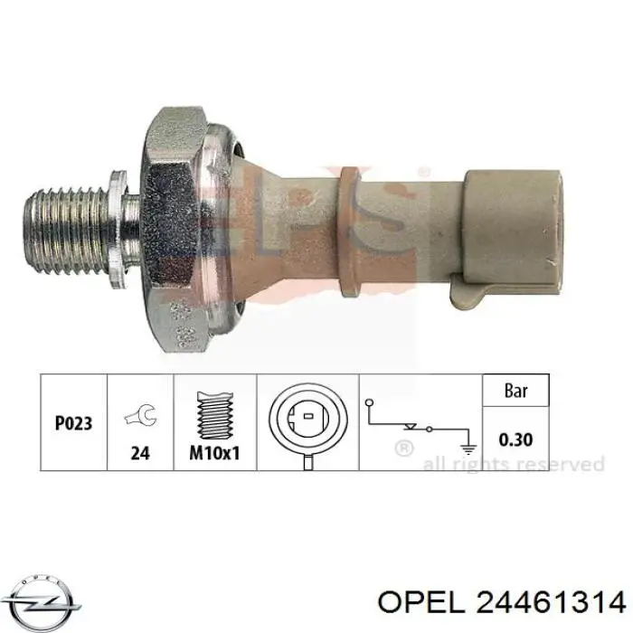 Датчик давления масла двигателя Opel 24461314