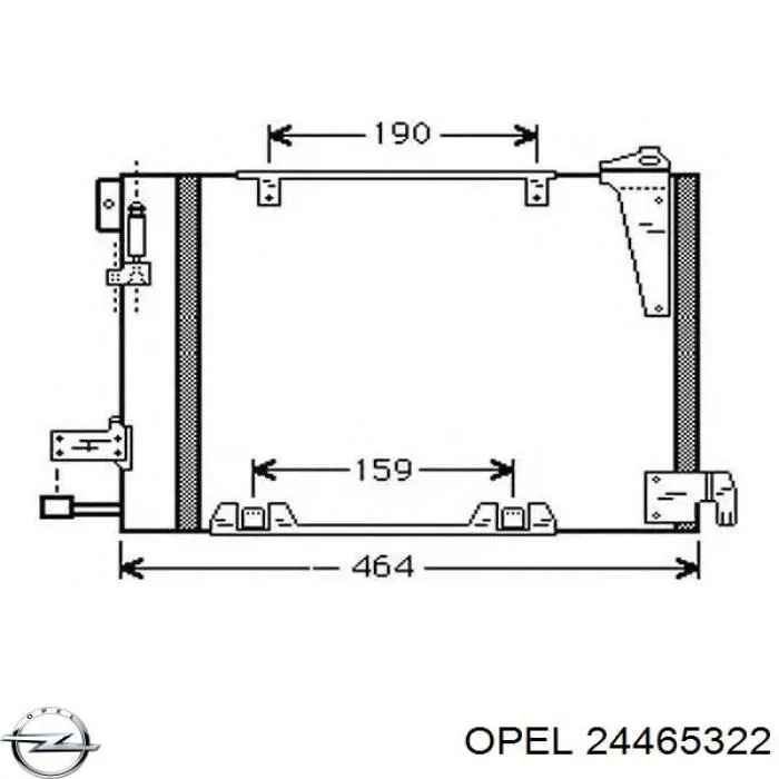 Конденсатор кондиционера Opel 24465322 цена, от 71.70 USD