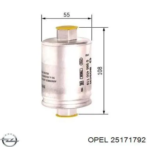 25171792 Opel топливный фильтр