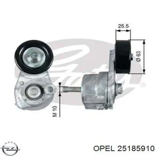 25185910 Opel натяжной ролик
