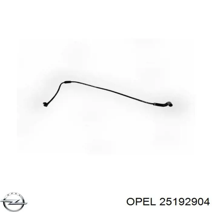 25192904 Opel шланг (патрубок обогрева дроссельной заслонки)