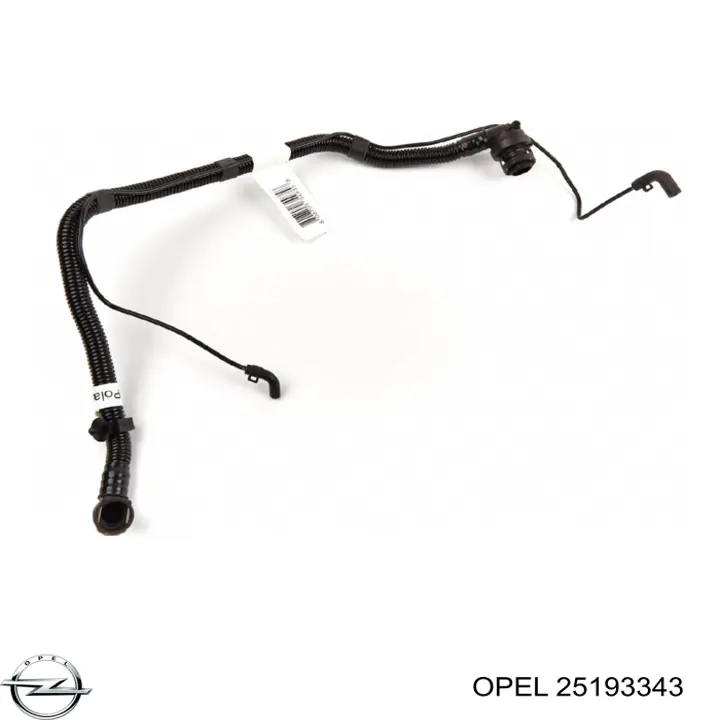 Патрубок вентиляции картера (маслоотделителя) Opel 25193343