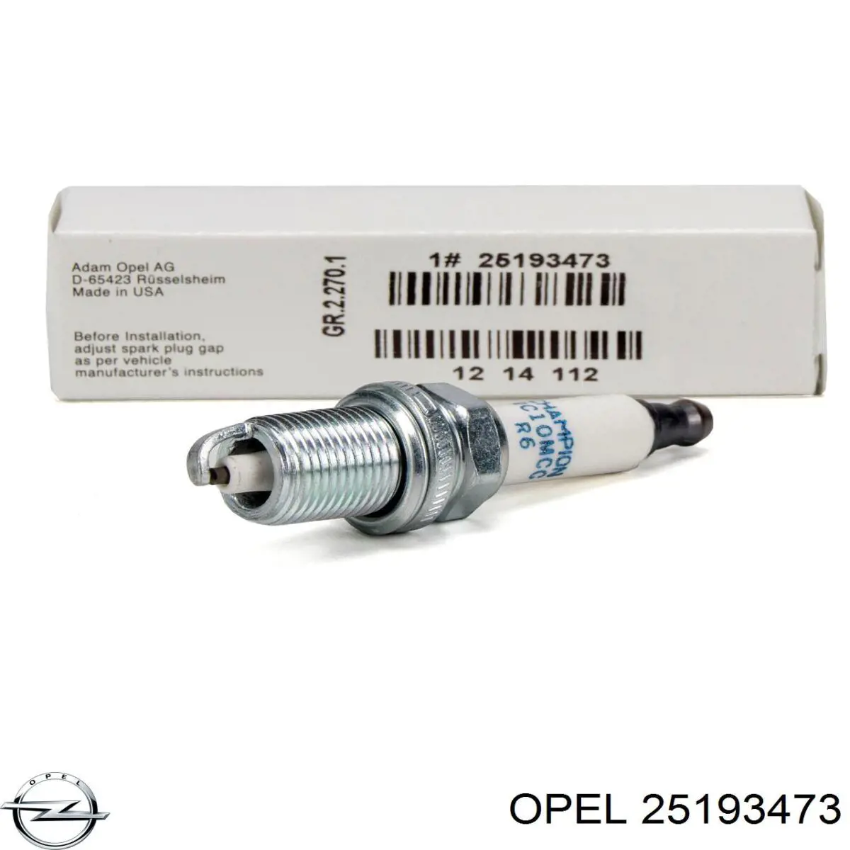 Свечи зажигания 25193473 Opel