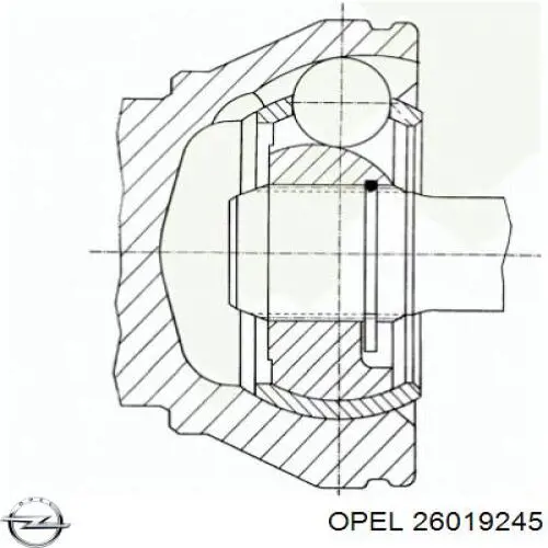 26019245 Opel шрус внутренний передний