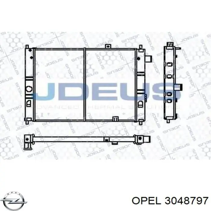 Купить 3048797 Opel Радиатор водяной
