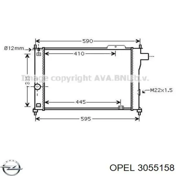 Радиатор 3055158 Opel