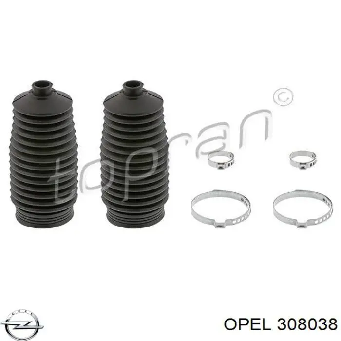 308038 Opel pino moente (extremidade do eixo dianteiro esquerdo)