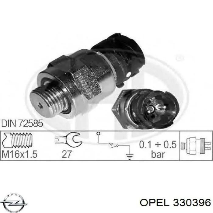 330396 Opel tampão de cubo