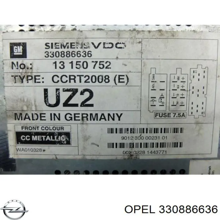 Opel 330886636 цена, от 29.30 USD