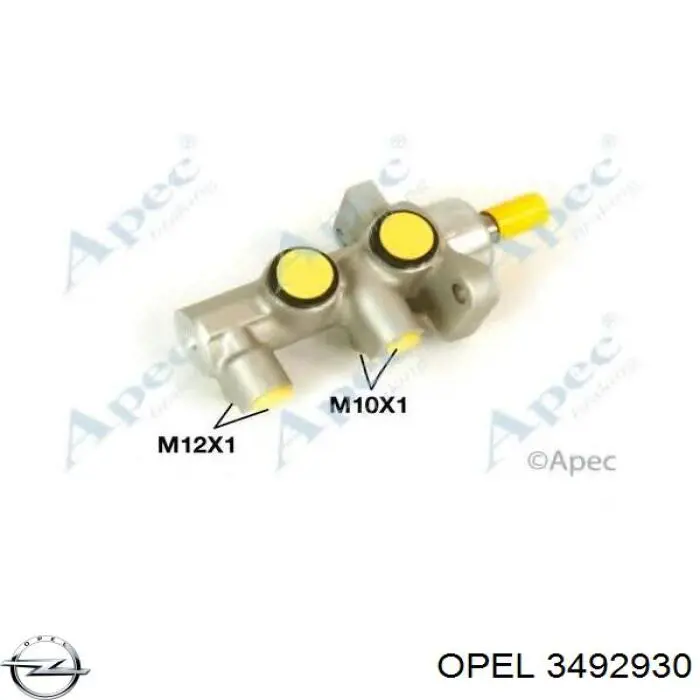 Цилиндр главный тормоза (гидротормозов) Opel 3492930 цена, от 59.55 USD