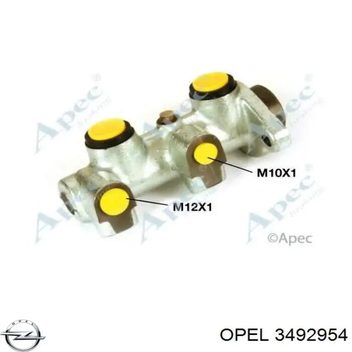 3492954 Opel цилиндр тормозной главный